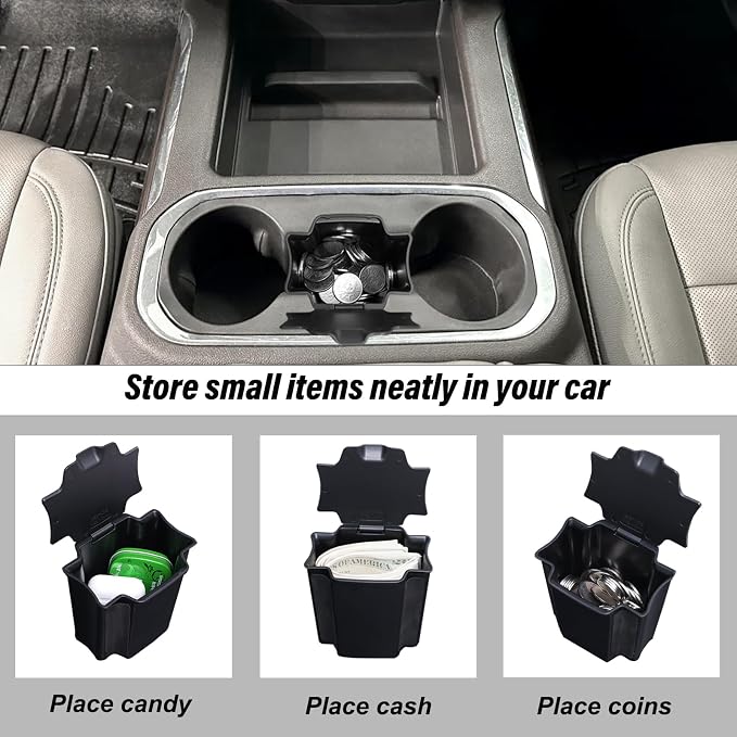 JKCOVER Center Console Coin Box Organizer Compatible - Image 3