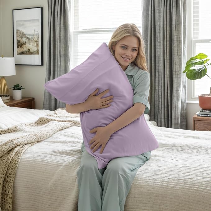 TELUS Pillow Cases King Size 2 Pack, Bamboo Rayon Cooling Pillowcases - Image 5