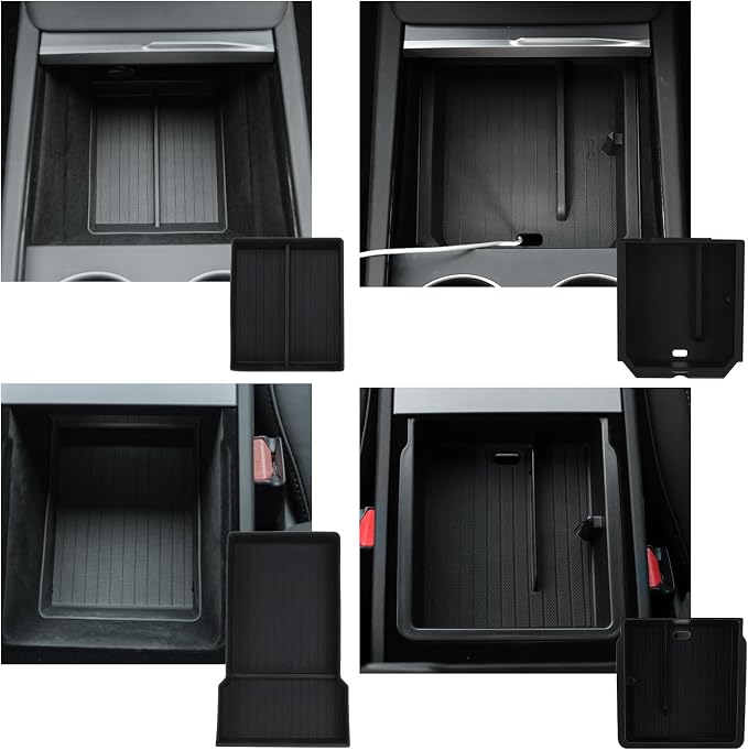 Center Console Organizer Control Lower Bottom Storage Box 4PC Compatible by JAWJUT