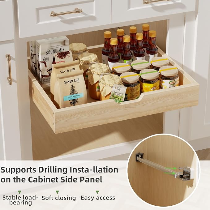 Pull Out Drawers for Cabinets, 28½” W x 21” D Soft Close Slide Out Drawers for - Image 4