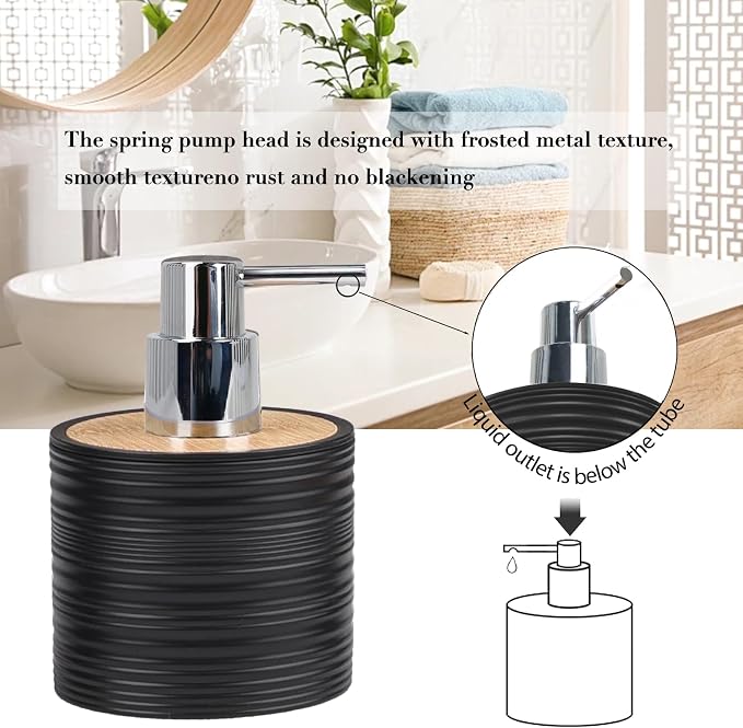 CERBIOR Bathroom Accessories Set Bath Ensemble Includes Soap Dispenser - Image 3