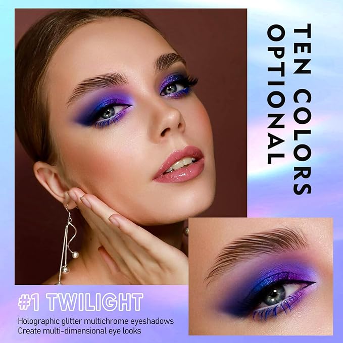 MAKI YIKA 3Pc Glitter Eyeshadow Liquid Multichrome Eyeshadows Long Lasting - Image 2