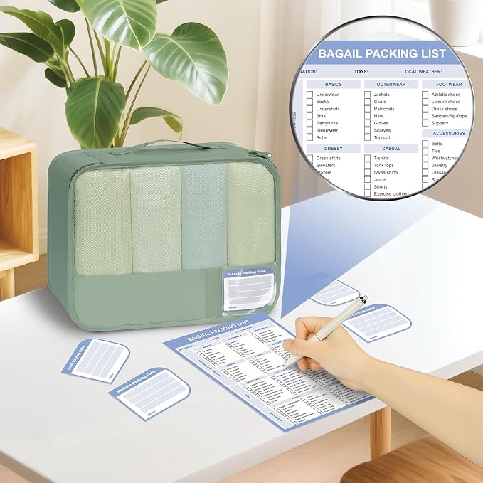BAGAIL 9 Set Packing Cubes Luggage Packing Organizers - Image 3