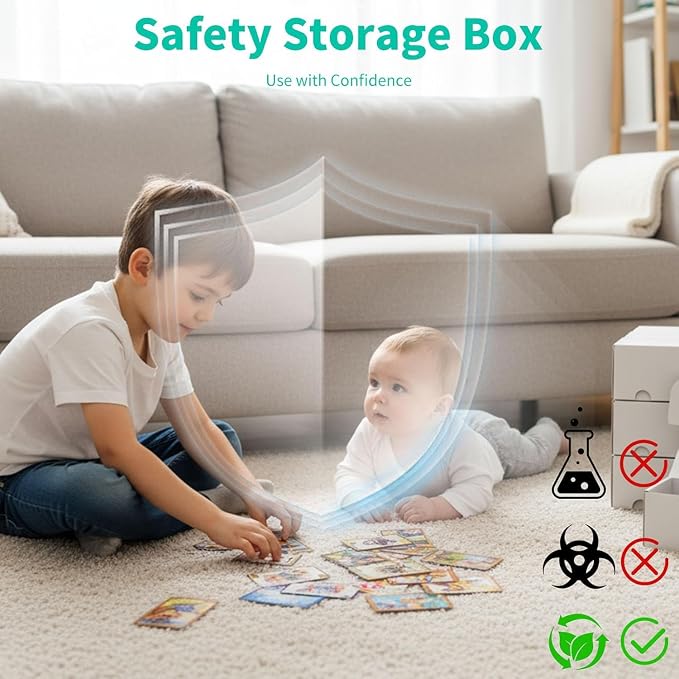 Card Box for Trading Cards Storage Box, Laminated Card Storage Box - Image 8
