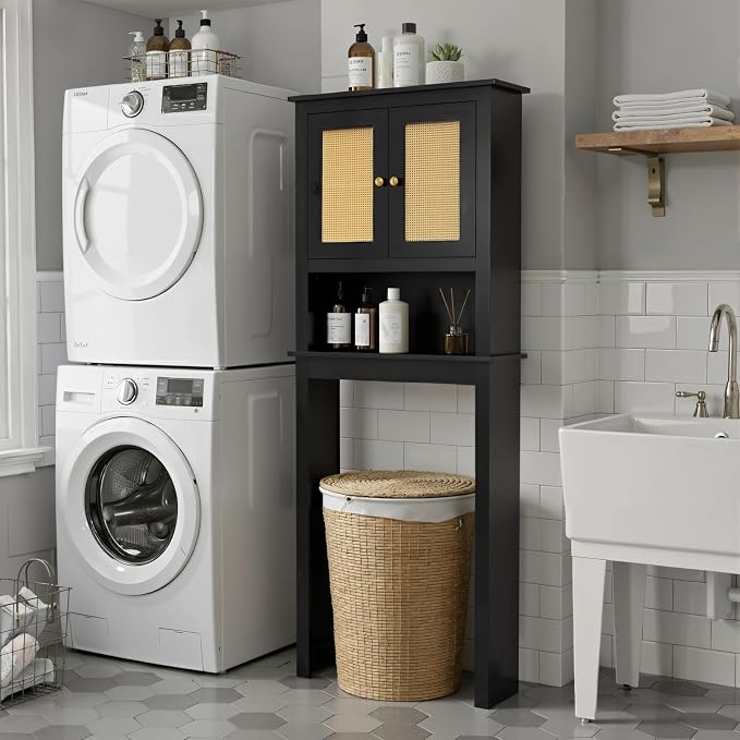 Over The Toilet Storage Cabinet, Behind Toilet Bathroom Organizer - Image 7