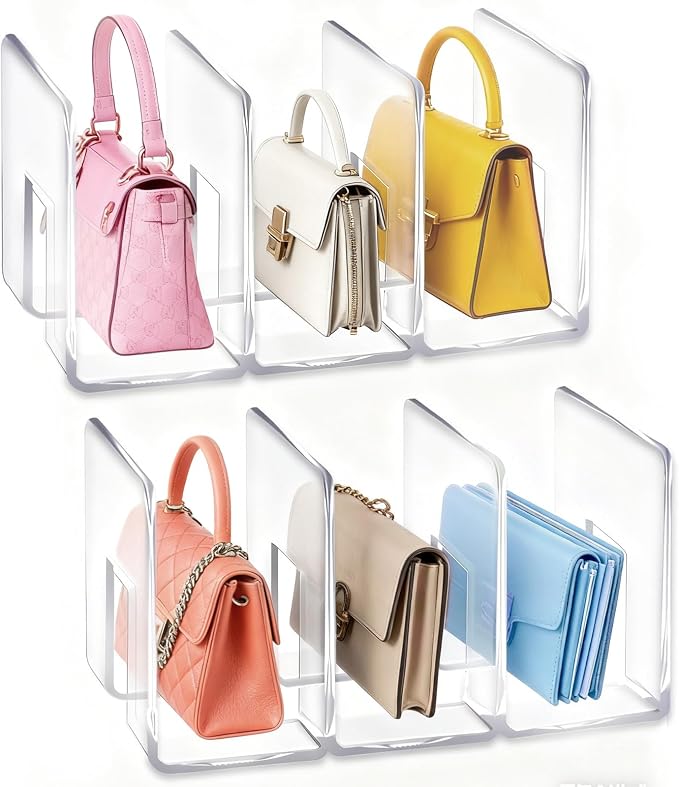 LUGUNU Acrylic Clear Purse Divider Organizer Clear Desk File Sorter Divider by LUGUNU