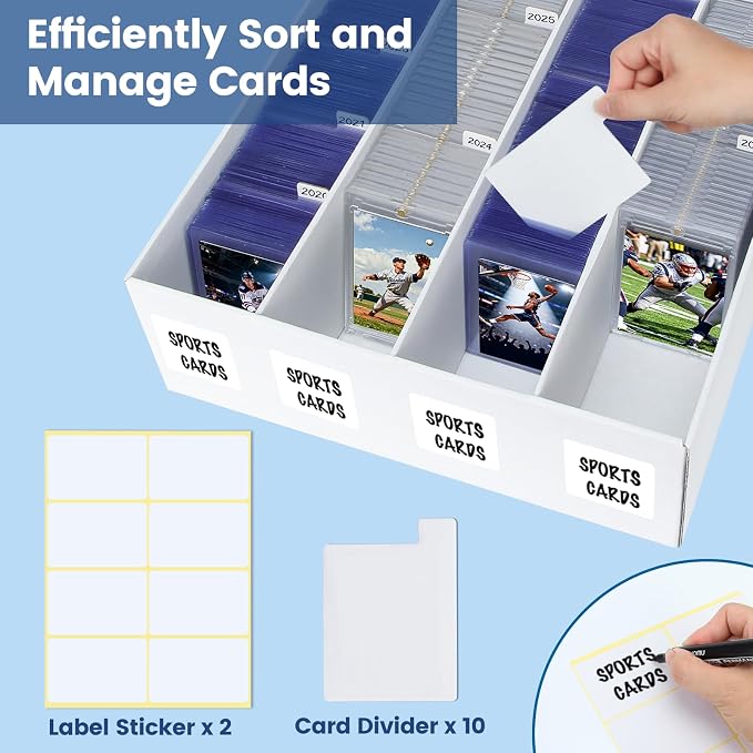 Trading Card Storage Box, 2 Pack Sports Cards Storage Boxes - Image 5