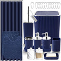 Bathroom Set with Shower Curtain and Rugs- 25PC Bathroom Accessory Set by BetterbathroomwithXLHOME