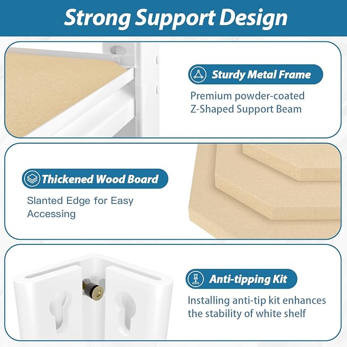 PrimeZone 2 Packs 36" W x 16" D x 72" H Closet Storage Shelves - Image 7