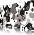 LB Black and White Gaming Mouse Pad Modern Geometric Brown Abstract Large Mouse by LB