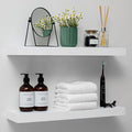 Homeforia White Floating Shelves 24 inch, High End Solid Real Wood 24inch by Homeforia