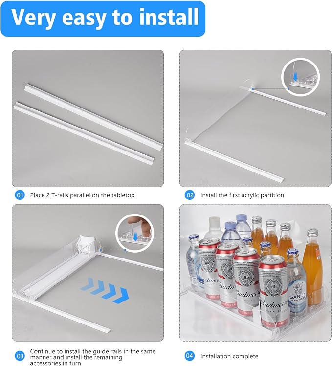 SOLY Drink Organizer for Fridge, Soda Can Dispenser for Refrigerator, Automatic - Image 4