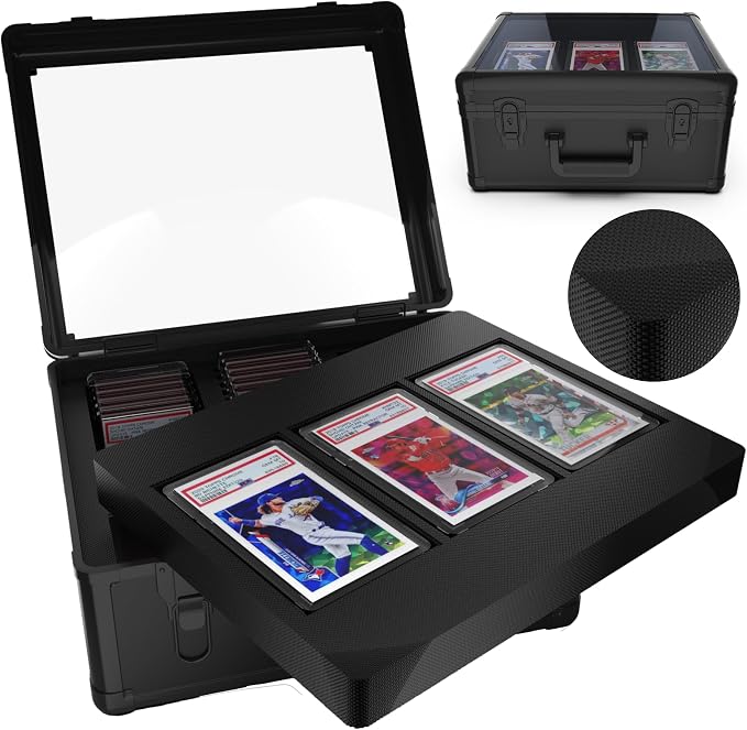 3-Row Graded Card Case – Holds 120+ PSA/BGS/SGC Slabs – Hard Shell Storage Box by KalaFashion