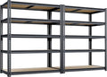 72"H Storage Shelves heavy duty, 2000LBS Garage Shelving, 5 Tier Metal Shelving by CypBedCozyHomeLiving