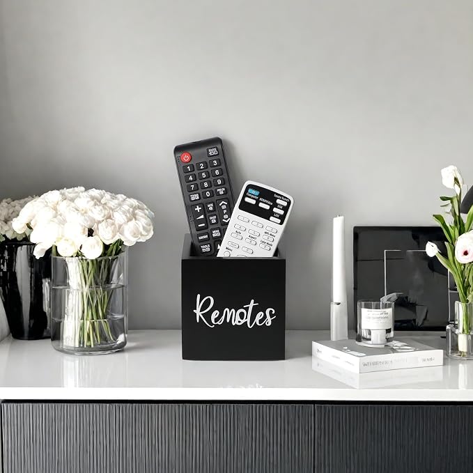 Wood Remote Control Holder, TV Remote Control Organizer - Image 8