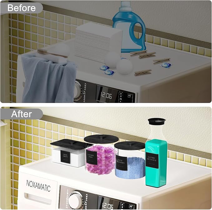 3+1 Pack Laundry Pods Containers & Dryer Sheet Holder & Laundry Detergent - Image 3
