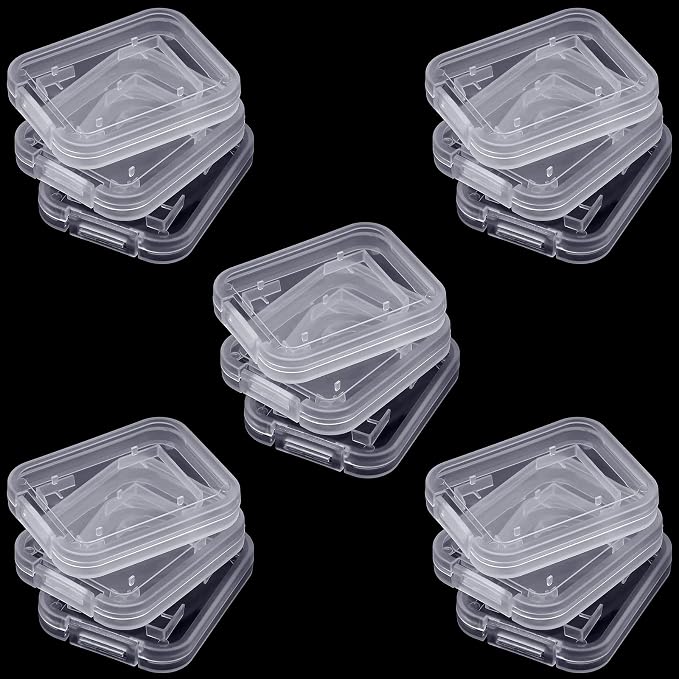 NUOMI 15Pcs SD/SDHC Memory Card Case Holder, Standard SD Plastic Storage Boxes by NUOMI