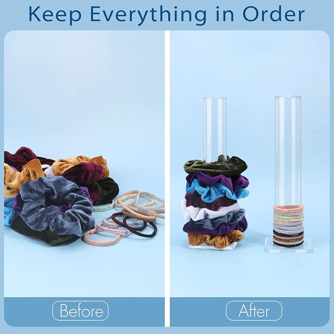 2Pcs 11 Inch Scrunchie Holder Stand, OAOLEER Elastic Band Storage Hair Tie - Image 4