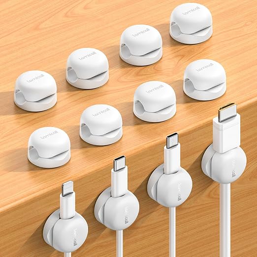 Lamicall Spring Cord Organizer, Office Desk Accessories by Lamicall