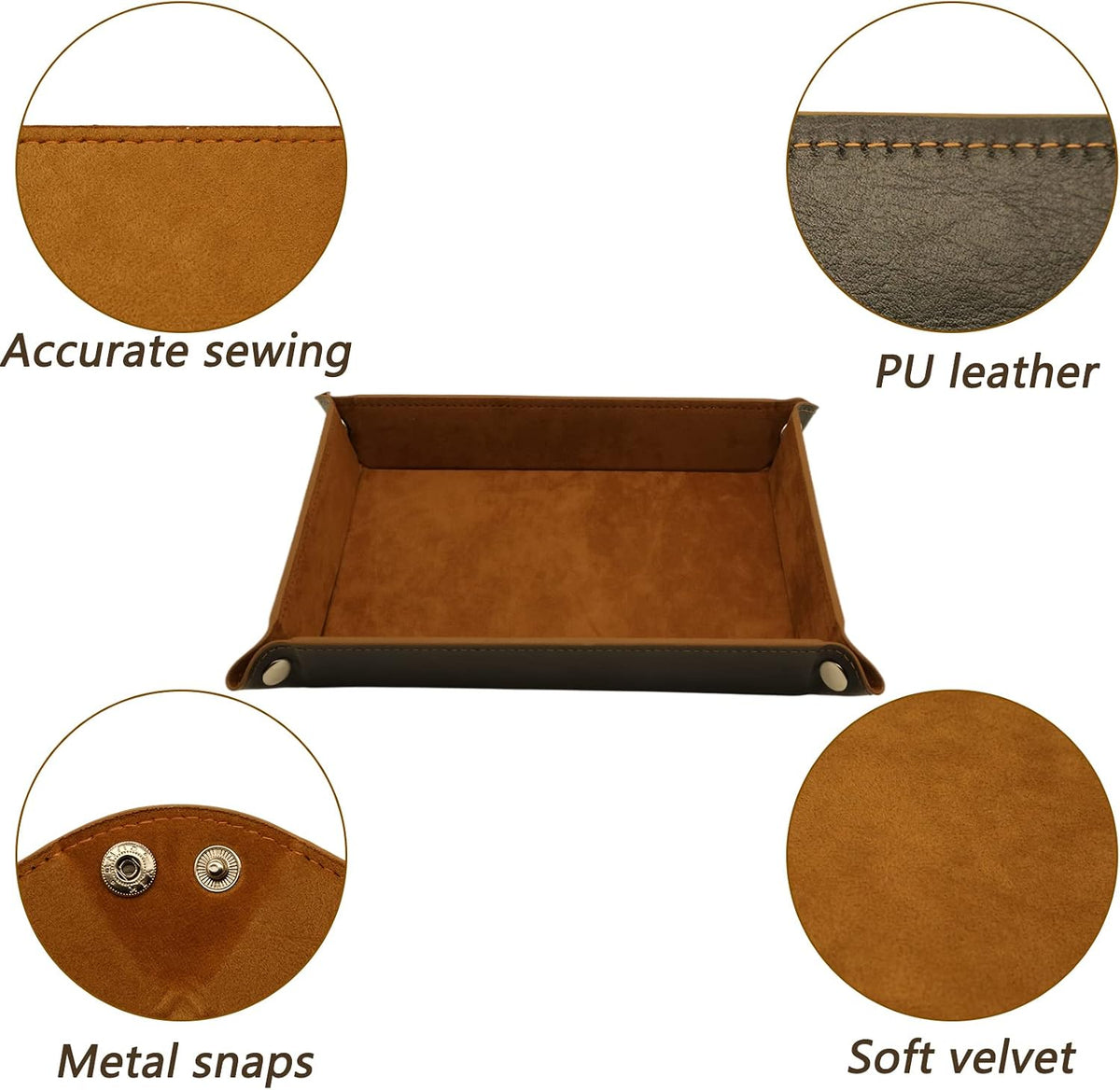Valet Organizer - Catchall Tray for Jewelry, Wallets, Watches, Keys