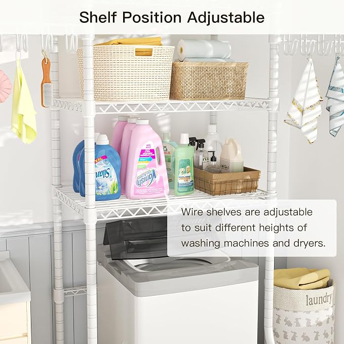 Ulif U8 Medium Laundry Room Storage Organizer, Over the Washer and Dryer - Image 4