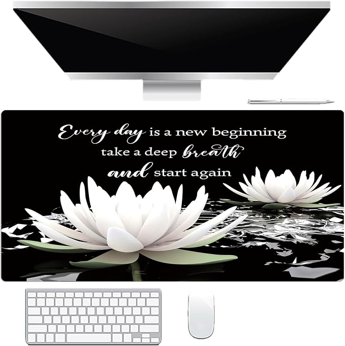 LB Black and White Floral Mouse Pad Plant Flower - Image 6