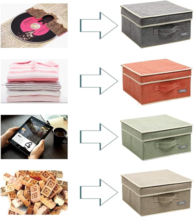 YueYue Small 4 Pack Fabric Stroage Box - Image 6