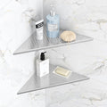 2 Pack Bathroom Corner Shelf, Recessed 12" Corner Shower Shelf, SUS304 by Qeke