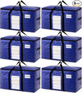TAILI 6 Pack Dark Blue Extra Large Storage Bags, Heavy Duty Totes by TAILI
