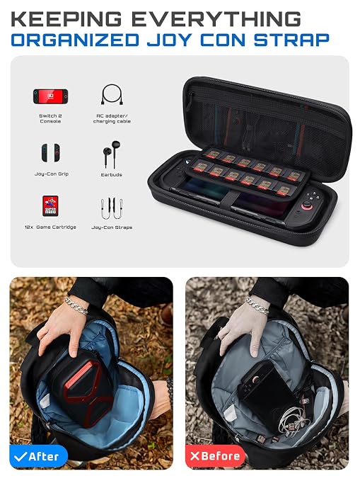 SUPCASE for Nintendo Switch 2 Carrying Case 2025, Spacious Portable Hard Shell - Image 2