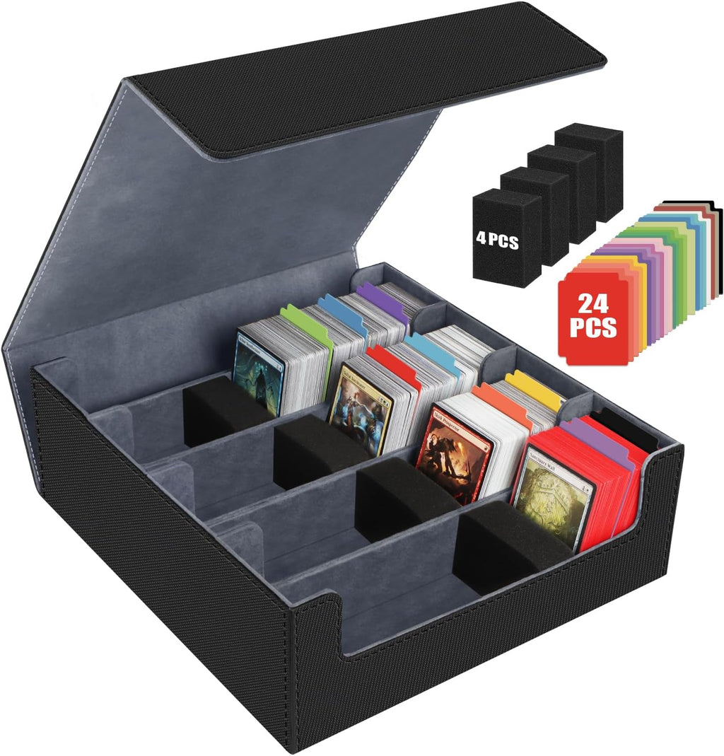 AOBOPLE 3200+ Trading Card Storage Box with Magnetic Closure, PU