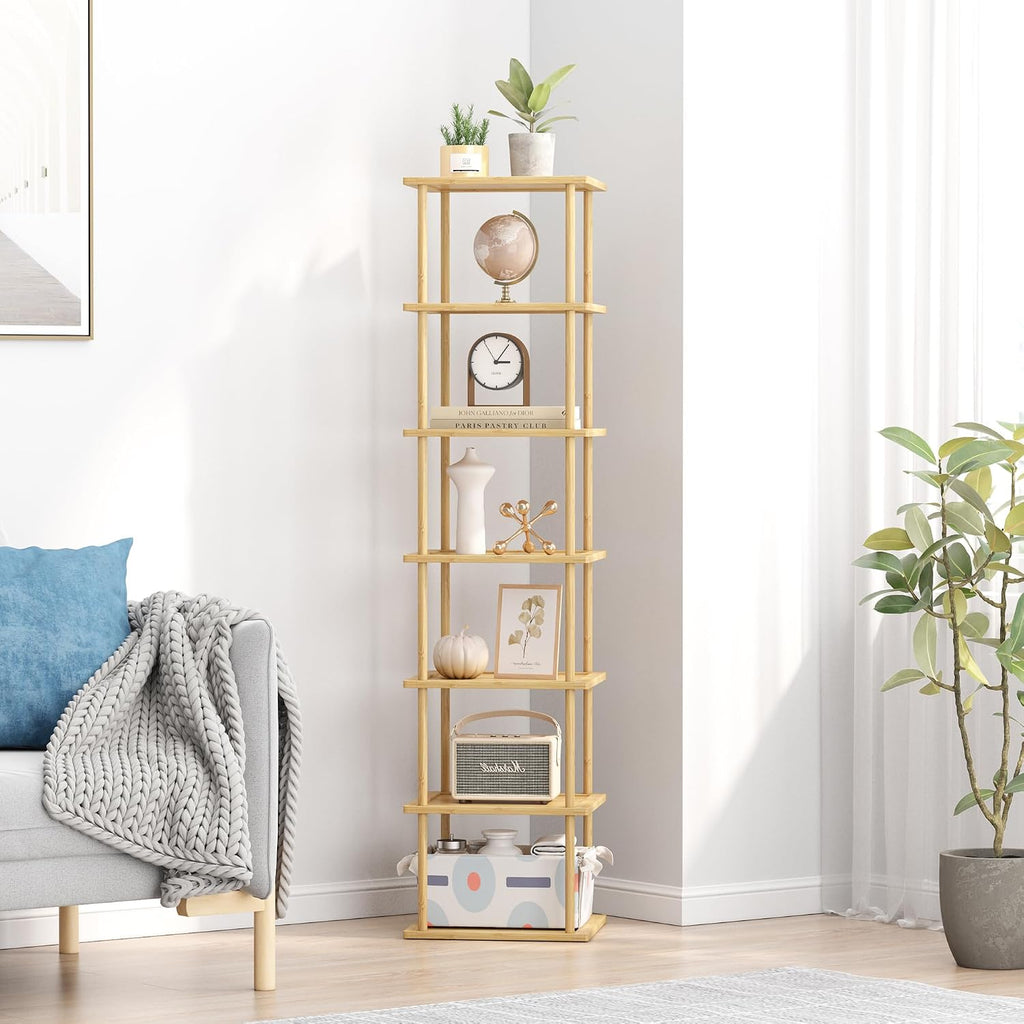 MHXW SXPN Bamboo Free Standing Shoe Rack Shelf Multi Tier Tall Wooden