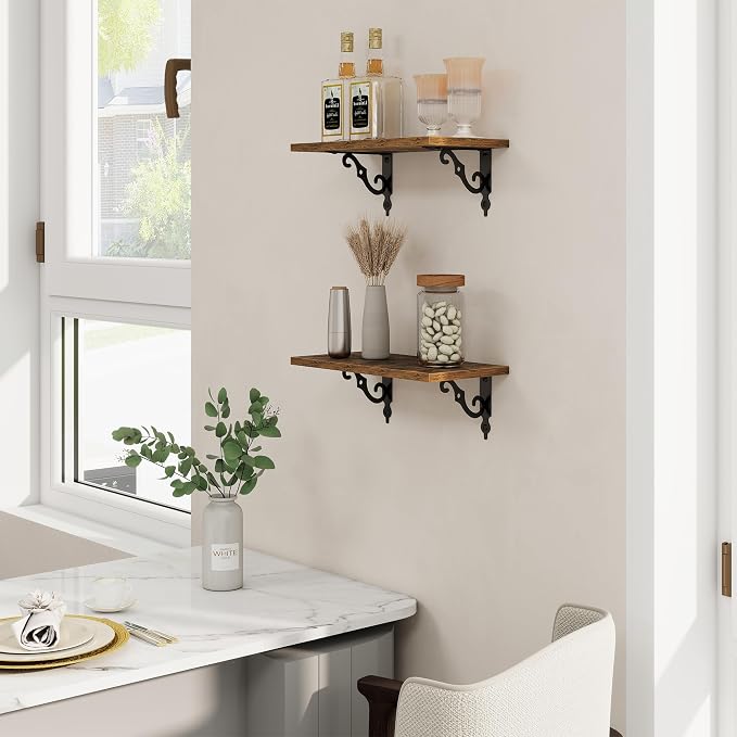 RICHFOCUS Floating Shelves for Wall Decor, 8 Inch Deep Floating Shelves Set of 2 - Image 2