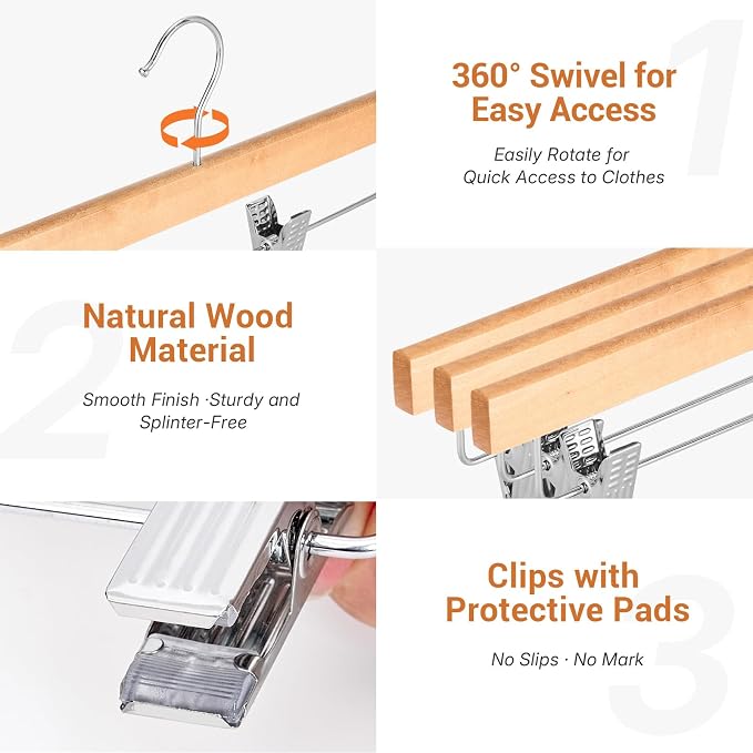 HOUSE DAY Wooden Pants Hangers - Image 8