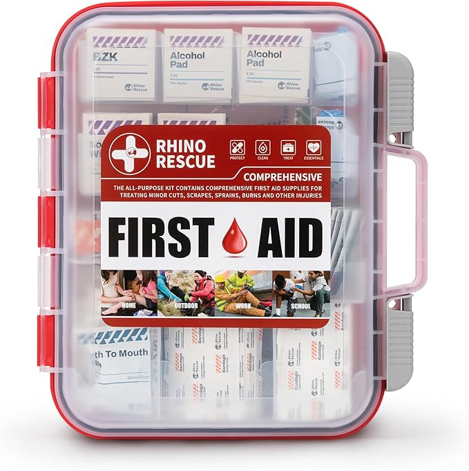 RHINO RESCUE 371 Pieces OSHA All-Purpose First Aid Kit, Home & Office by RHINORESCUE
