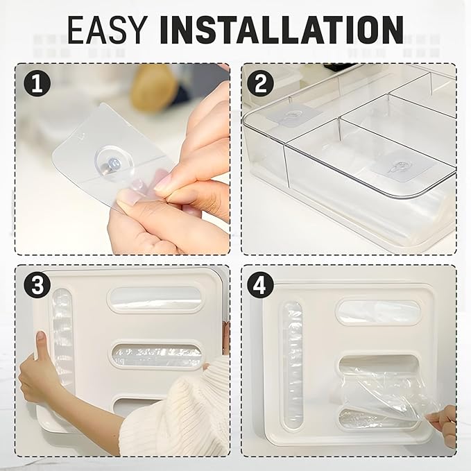 HIMUS Food Storage Bag Organizer - 4 in 1 Plastic Baggie Organizer - Image 7