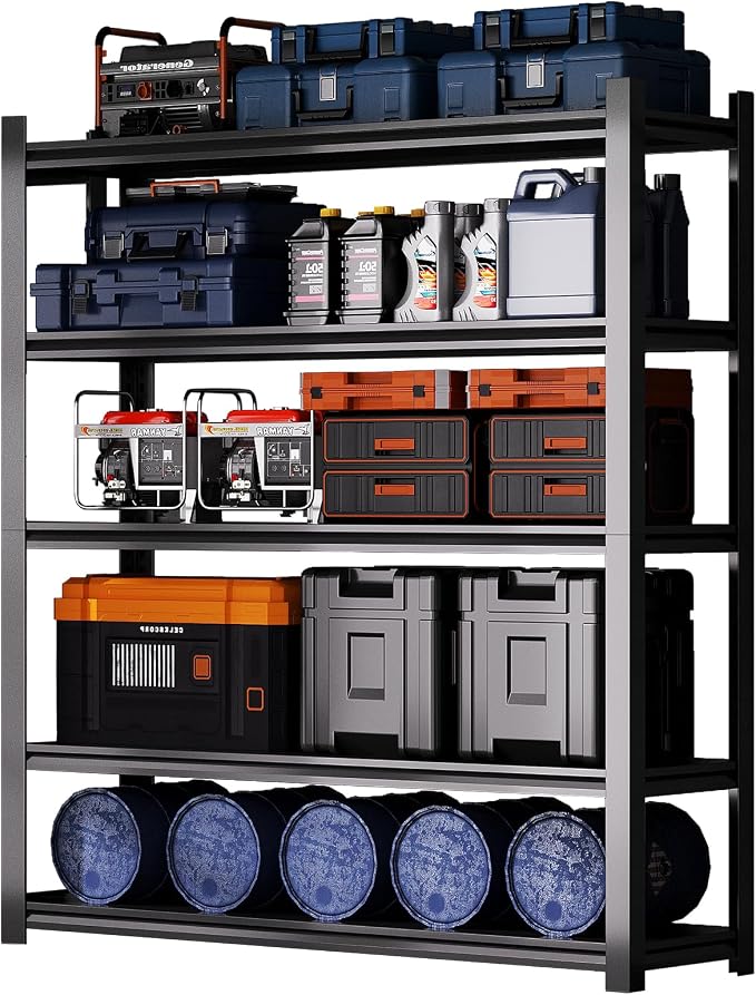 Dyoung 47.2" W Garage Storage Shelves Adjustable 5 Tier Metal Shelves Heavy by Dyoung