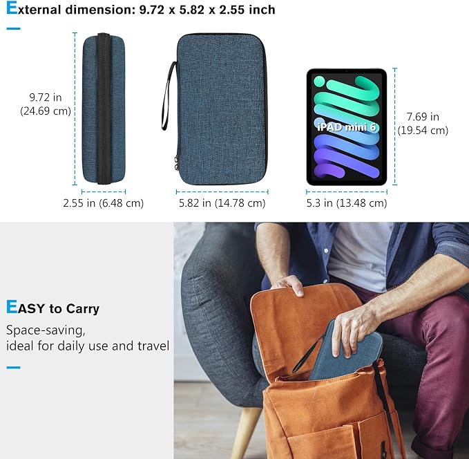 ProCase Large Hard Travel Electronic Organizer Case - Image 2
