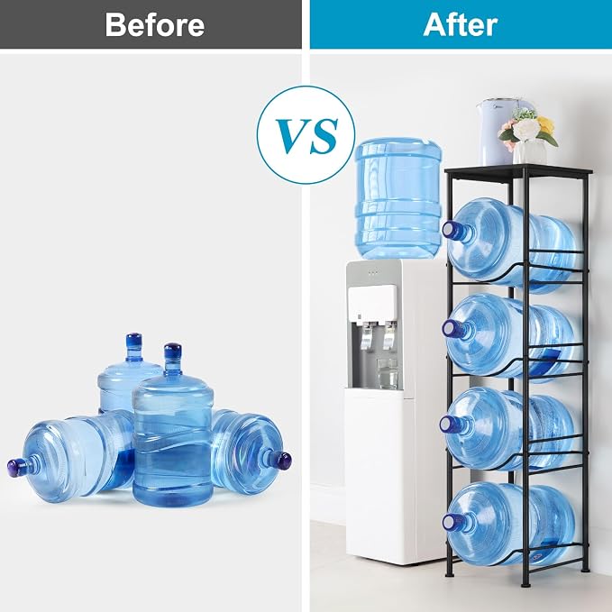 ETELI 5 Gallon Water Jug Holder 4 Tier Gallon Water Bottle Holder - Image 5