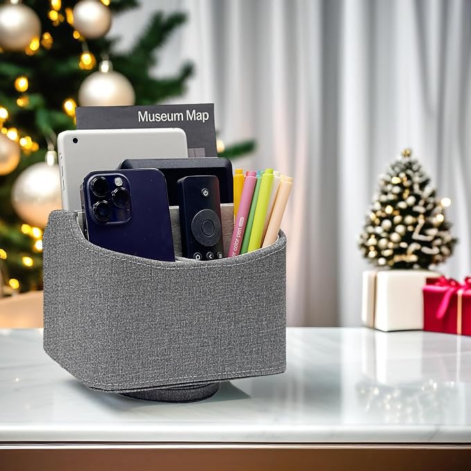 UnionBasic Rotating Desk Organizer, 360 Degree Desk Spinning Caddy, Desktop TV - Image 2