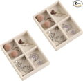 Frebeauty Small Jewelry Tray Set, Stackable Velvet Jewelry Organizer Tray by Frebeauty