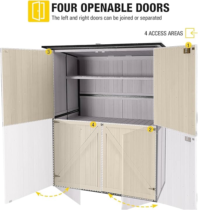 Aivituvin Storage Shed Outdoor Storage Cabinet Upgraded - Image 5