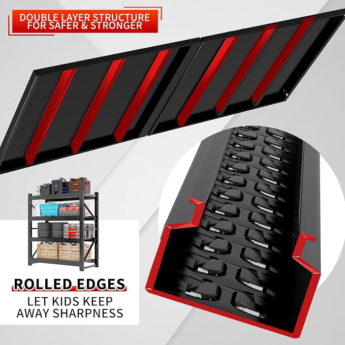 4000LBS Garage Storage Shelves, 4 Tier Metal Utitly Shelves Industrial Shelving - Image 5