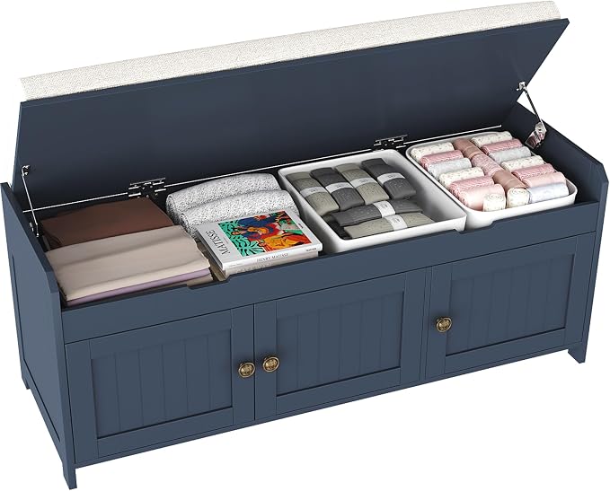 HOMEFORT 41.3" Shoe Bench with Lift Top Storage, Entryway Bench with Cushioned by HOMEFORT