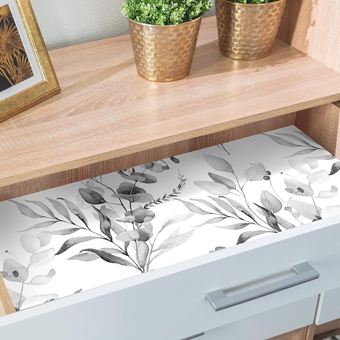 HAOKHOME Floral Shelf Liner and Cabinet Liner, Self-Adhesive Drawer Liners - Image 2