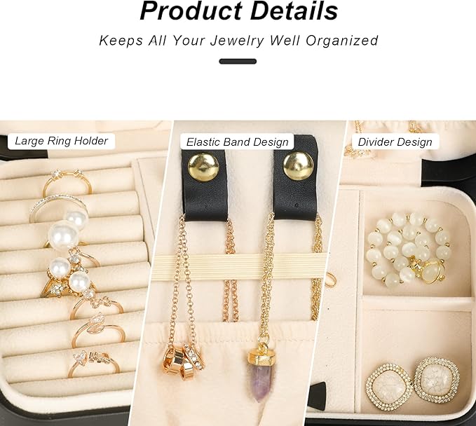 Small Jewelry Box, Travel Jewelry Case Portable Jewelry Boxes - Image 4