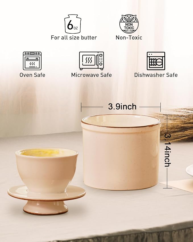 French Butter Dish, Butter Crock - Image 2