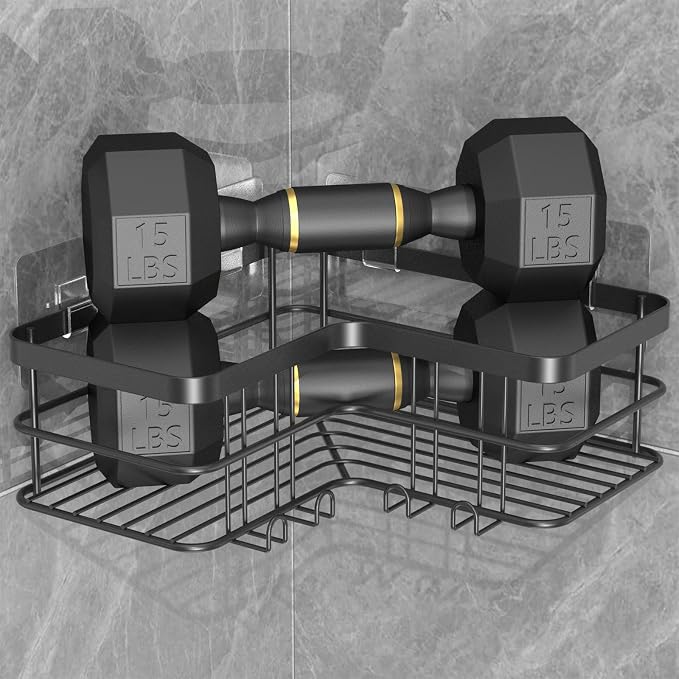 Yazoni Corner Shower Caddy, Rustproof Bathroom Shower Organizer Storage - Image 3