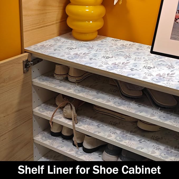 Blue Floral Shelf and Drawer Liner - Image 9