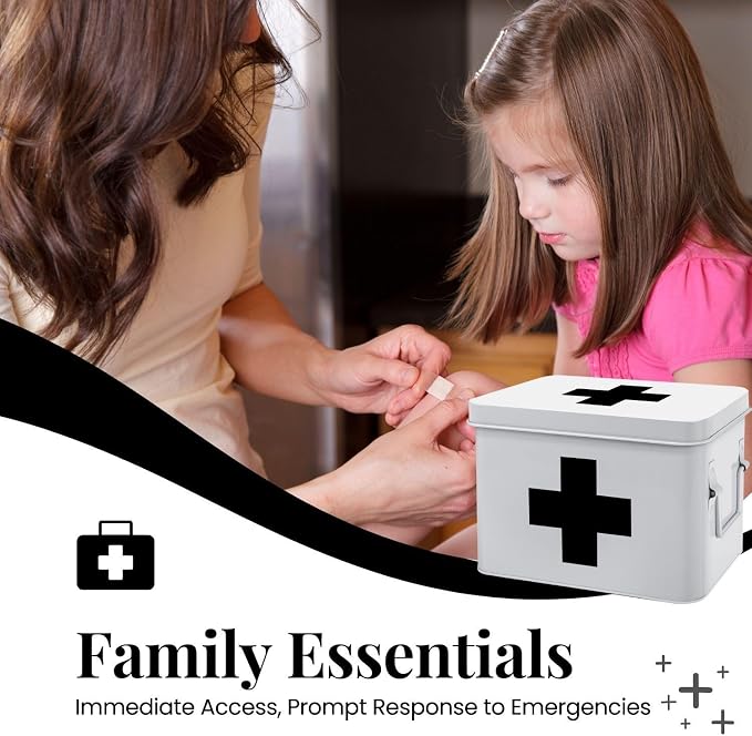 Flexzion First Aid Medicine Box Supplies Kit Organizer - Image 2